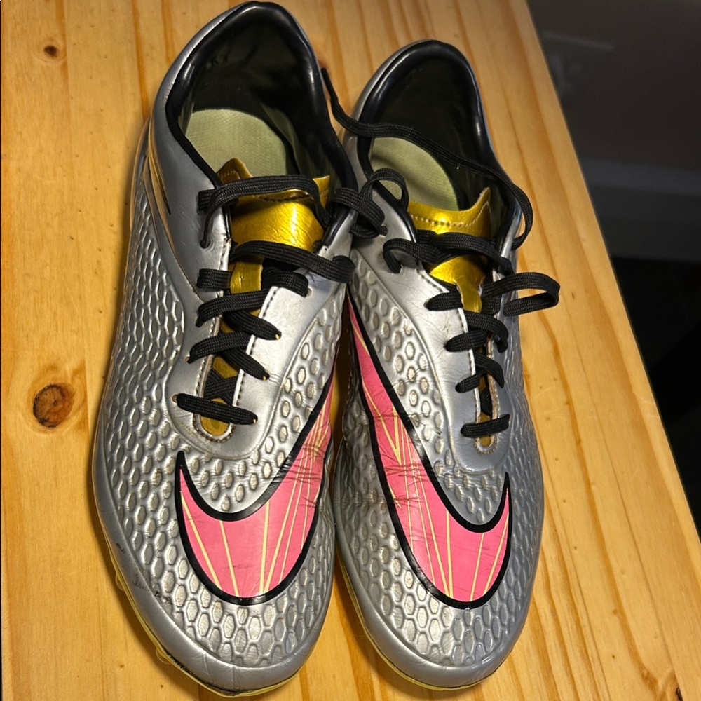 Nike Black gold silver pink cleat- Soccer